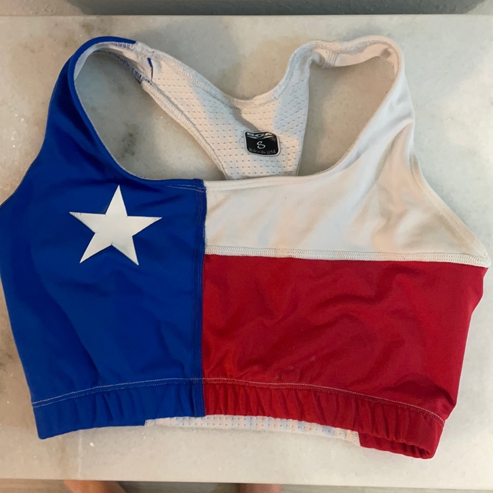 Texas Flag Sports Bra